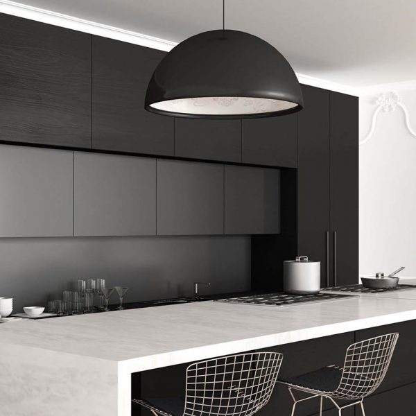 Classic kitchen, minimalistic interior design, close up